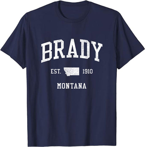 Brady Montana MT T-Shirt Vintage Athletic Sports Design Tee