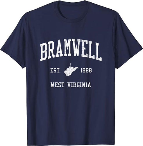 Bramwell West Virginia WV Vintage Athletic Sports Design T-Shirt JS01