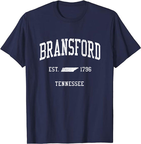 Bransford Tennessee TN T-Shirt Vintage Athletic Sports Design Tee