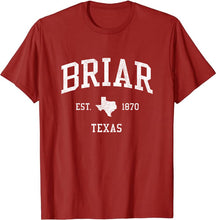 Briar Texas TX T-Shirt Vintage Athletic Sports Design Tee