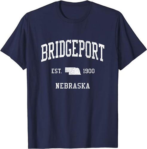 Bridgeport Nebraska NE T-Shirt Vintage Athletic Sports Design Tee