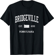 Bridgeville Pennsylvania PA T-Shirt Vintage Athletic Sports Design Tee