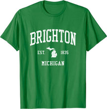 Brighton Michigan MI T-Shirt Vintage Athletic Sports Design Tee