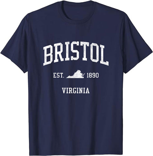 Bristol Virginia VA Vintage Athletic Sports Design T-Shirt JS01