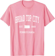 Broad Top City Pennsylvania PA T-Shirt Vintage Athletic Sports Design Tee