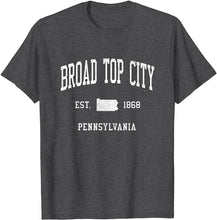 Broad Top City Pennsylvania PA T-Shirt Vintage Athletic Sports Design Tee