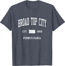 Broad Top City Pennsylvania PA T-Shirt Vintage Athletic Sports Design Tee