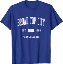 Broad Top City Pennsylvania PA T-Shirt Vintage Athletic Sports Design Tee