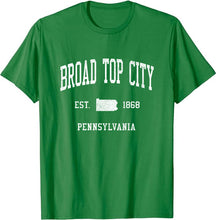 Broad Top City Pennsylvania PA T-Shirt Vintage Athletic Sports Design Tee