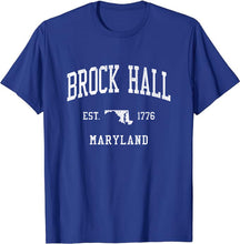 Brock Hall Maryland MD T-Shirt Vintage Athletic Sports Design Tee