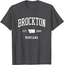 Brockton Montana MT T-Shirt Vintage Athletic Sports Design Tee