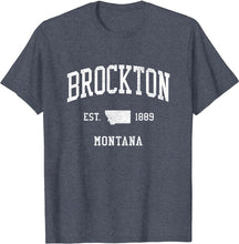 Brockton Montana MT T-Shirt Vintage Athletic Sports Design Tee