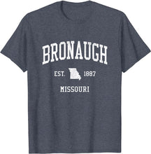 Bronaugh Missouri MO T-Shirt Vintage Athletic Sports Design Tee