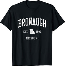 Bronaugh Missouri MO T-Shirt Vintage Athletic Sports Design Tee