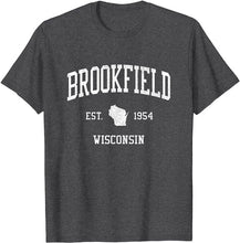 Brookfield Wisconsin WI T-Shirt Vintage Athletic Sports Design Tee