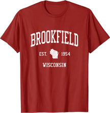 Brookfield Wisconsin WI T-Shirt Vintage Athletic Sports Design Tee