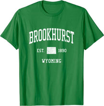 Brookhurst Wyoming WY T-Shirt Vintage Athletic Sports Design Tee