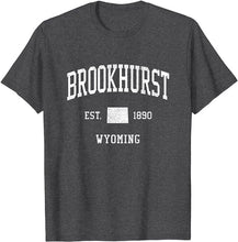 Brookhurst Wyoming WY T-Shirt Vintage Athletic Sports Design Tee