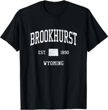 Brookhurst Wyoming WY T-Shirt Vintage Athletic Sports Design Tee