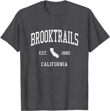 Brooktrails California CA T-Shirt Vintage Athletic Sports Design Tee