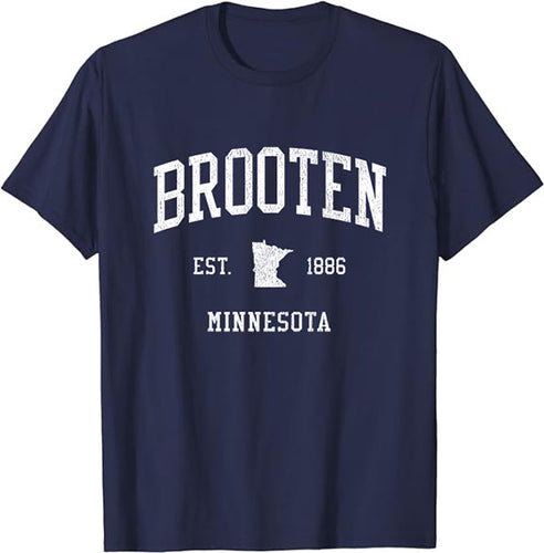 Brooten Minnesota MN T-Shirt Vintage Athletic Sports Design Tee