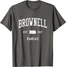 Brownell Kansas KS T-Shirt Vintage Athletic Sports Design Tee