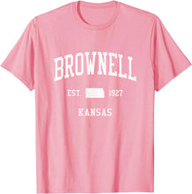 Brownell Kansas KS T-Shirt Vintage Athletic Sports Design Tee