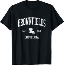 Brownfields Louisiana LA T-Shirt Vintage Athletic Sports Design Tee