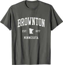 Brownton Minnesota MN T-Shirt Vintage Athletic Sports Design Tee