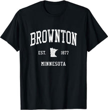 Brownton Minnesota MN T-Shirt Vintage Athletic Sports Design Tee