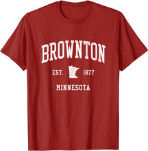 Brownton Minnesota MN T-Shirt Vintage Athletic Sports Design Tee