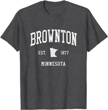 Brownton Minnesota MN T-Shirt Vintage Athletic Sports Design Tee