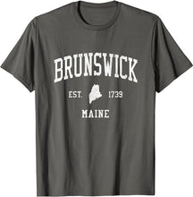 Brunswick Maine ME T-Shirt Vintage Athletic Sports Design Tee