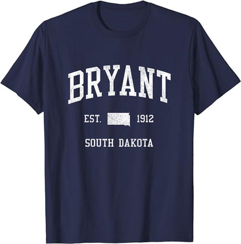 Bryant South Dakota SD T-Shirt Vintage Athletic Sports Design Tee