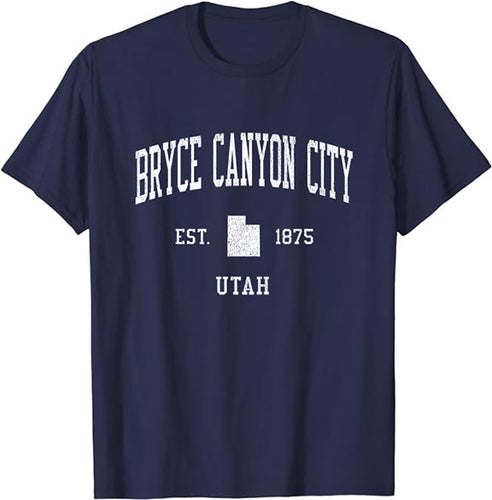 Bryce Canyon City Utah UT T-Shirt Vintage Athletic Sports Design Tee