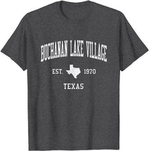 Buchanan Lake Village Texas TX T-Shirt Vintage Athletic Sports Design Tee