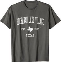 Buchanan Lake Village Texas TX T-Shirt Vintage Athletic Sports Design Tee