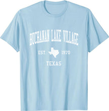 Buchanan Lake Village Texas TX T-Shirt Vintage Athletic Sports Design Tee