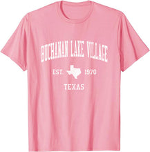 Buchanan Lake Village Texas TX T-Shirt Vintage Athletic Sports Design Tee