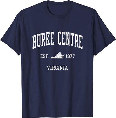 Burke Centre Virginia VA Vintage Athletic Sports Design T-Shirt JS01