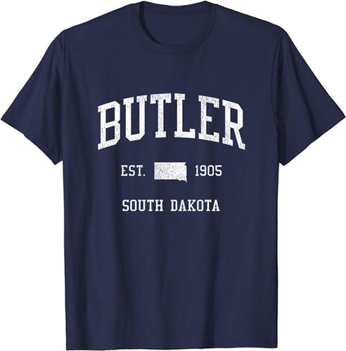 Butler South Dakota SD T-Shirt Vintage Athletic Sports Design Tee