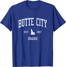 Butte City Idaho ID T-Shirt Vintage Athletic Sports Design Tee