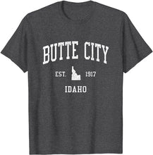 Butte City Idaho ID T-Shirt Vintage Athletic Sports Design Tee