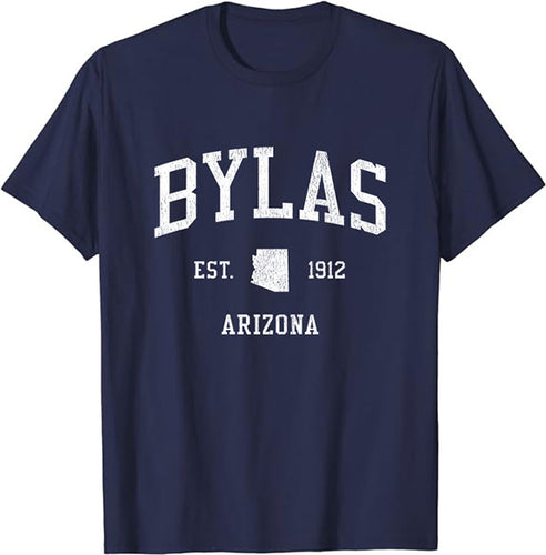 Bylas Arizona AZ T-Shirt Vintage Athletic Sports Design Tee