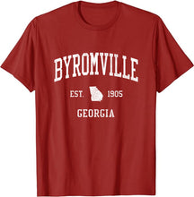 Byromville Georgia GA T-Shirt Vintage Athletic Sports Design Tee