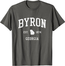 Byron Georgia GA T-Shirt Vintage Athletic Sports Design Tee