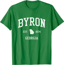 Byron Georgia GA T-Shirt Vintage Athletic Sports Design Tee