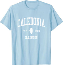 Caledonia Illinois IL T-Shirt Vintage Athletic Sports Design Tee