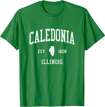 Caledonia Illinois IL T-Shirt Vintage Athletic Sports Design Tee