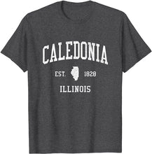 Caledonia Illinois IL T-Shirt Vintage Athletic Sports Design Tee